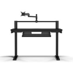 Corsair Platform:4 – 120 cm x 76 cm, Hauteur Fixe, Bureau d'ordinateur Debout Home Office Gaming Desk, Gestion Câbles, Alimentation USB, Bras d’écran Inclus – Noir