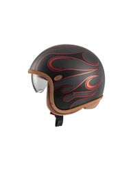 Premier Helmets Casque Ouvert Vintage,Platinum Ed. Carbon FR Red Chromed BM,S