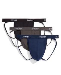 2 (X) IST herr micro Speed Dri Jock Strap 3-pack baslager underkläder