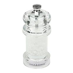 Cole & Mason H57502P 575 Moedor de sal, precisão +/moagem ajustável, acrílico, 105 mm, inclui 1 x moinho