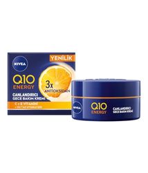 NIVEA Q10 Energy - Cura notturna rigenerante antirughe, 50 ml