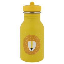 Trixie Drinking Bottle - Mr. Lion - 350ml Stainless Steel Water Bottle for Kids - Yellow - Leakproof - Eco-Friendly and BPA-Free