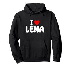 Me Encanta Lena Día De La Madre Mamá Lena Día De San Sudadera con Capucha