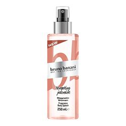 bruno banani Magnetic Woman - Body Splash - Amber Gourmand Women's Perfume - 1 Pack (1 x 250 ml)