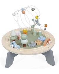 Janod - Table d'Activités en Bois Sweet Cocoon - Table Multijeux - Activités 1er Âge - Développement Motricité Fine - Pieds Antidérapants - Peinture à l'Eau - Certifié FSC - Dès 1 an, J04402