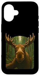Moose Selfie Fall Leaves Autumn Animal Forest Aesthetic Cute Case for iPhone 16