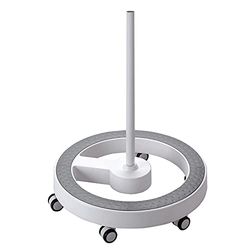 Lumeno Rolstatief 6159GR /6159GN /6159SW met grijze of groene basisring voor loeplampen, werklampen, cosmeticalampen, verlichte loepen, passend voor serie 721X/821X/851X grijs