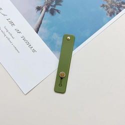 Anybase Support de Prise en Main pour téléphone Portable, Bande de préhension rétractable, Compatible avec la Plupart des Smartphones, Vert Olive Militaire