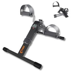 Cyclette Pedaliera Mini Bike per Riabilitazione Motoria Monitor LCD Resistenza Regolabile Pieghevole Allenamento Gambe e Braccia