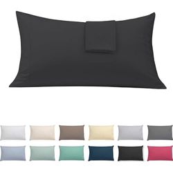 ECOMMERC3 | Funda de Almohada 150 Extrasuave y Confortable - Funda Almohada Color Negro Fabricada 100% en España, Transpirable, Fácil de Lavar