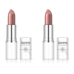 lavera Candy Quartz Lipstick -Rosewater 01 - Éclat intense - Texture très légère - Grand confort - Jusqu'à 6 heures de tenue - vegan - Cosmétiques naturels (1x 18 g) (Lot de 2)