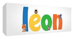 Little Helper LEON1542-15DE tryck på kanvas personlig, pojknamn, lejon, liten 15 x 42 cm flerfärgad