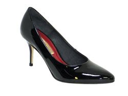 Buffalo - Zapatos de Charol para Mujer, Color Negro, Talla 42