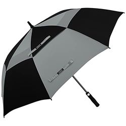 G4Free Paraguas de golf de 62 Pulgadas de apertura automática, Extra grande, Doble dosel, Ventilado, Resistente al viento, Impermeable, Paraguas de palo