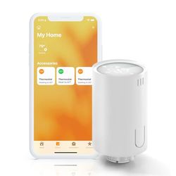 Tête Thermostatique Connectée (sans HUB), Thermostat WiFi Compatible avec HomeKit, Alexa et Google Home, Thermostat pour Radiateur à Eau Chaude avec Commande Vocale et Contrôle à Distance