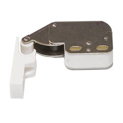 Amig - Pacote de 2 golfinhos com mola Mod.30 de aço acabamento em branco - fecho oculto para portas de armários e móveis de casa ou escritório. Medidas: 28 x 35 mm - Parafusos de fixação estão
