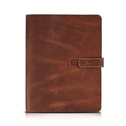Londo OTTO490 Genuine Leather Tablet Cover with Two Card Slots & Leather Pen/Apple Pencil Holders (Brown, 11 Inch)