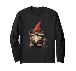 Funny Garden Gnome Long Sleeve T-Shirt