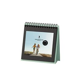 Rössler Papier 13293200965 - Présentoir de table pour photos, avec reliure Wire-O, menthe, 13 feuilles, 190 x 190 mm, 1 pièce