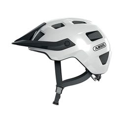 ABUS MTB MoTrip - robusto casco per mountain bike con visiera regolabile in altezza vestibilità personalizzata unisex bianco lucido, M