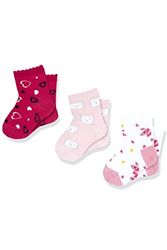 Chicco Set calze corte in cotone, Calze Unisex - Bambini e Ragazzi, Bianco / Rosa, 5-6 anni (pacco da 3)