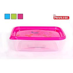 Privilege 44858 Lunch Box Rectangular, 1.30 L, Fruitós, Múltiple, Multicolor, 15.9 x 20.8 x 19.4