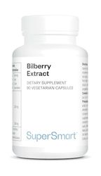 Bilberry Extract – Wild Blueberry Extract – Eye Health – Standardised to 25% Anthocyanosides – Supports Vascular Health – Antioxidant – Vegan – Gluten Free – SuperSmart