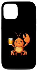 Carcasa para iPhone 14 Pro Langosta Con Cerveza | Animal Cangrejo