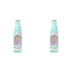 Pusheen The Cat Sparkling Body Mist for Girls - Tropical Watermelon Scent with Shimmering Particles and Brightening Effect - Fun Fruity Perfume Spray for Adults and Kids Aged 6+, 100ml (Pack of 2)