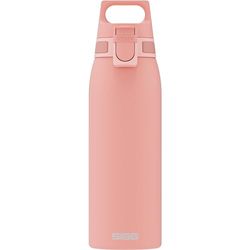 SIGG Shield One Shy Pink Drinkfles (1,0 l), lekvrije en lekvrije drinkfles, duurzame drinkfles van roestvrij staal met ONE Top