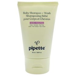 Baby Shampo Plus Wash - Vanilla Plus Ylang Ylang by Pipette for Kids - 1.69 oz Shampoo