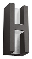 Philips myGarden Shadow Aplique preto de alumínio com LED integrado e garantia de 5 anos, iluminação exterior