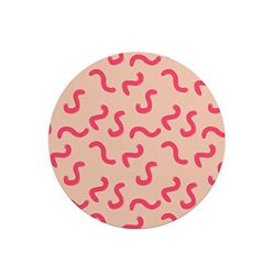Questo Casa, Ronde digitaal bedrukte muismat, antislip onderkant, voor kantoor en thuis, diameter: 22 cm