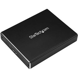 StarTech.com Caja de Dos Bahías M.2 NGFF - USB 3.1 (10Gbps) - RAID - Caja Externa USB -C y USB-C de Aluminio