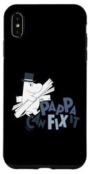 Custodia per iPhone XS Max Moomin Pappa Can Fix It Testo Blu