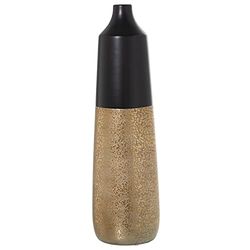 JARRÓN CERÁMICA NEGRO/ORO °14X49CM