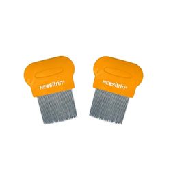 Neositrin Premium Lendrera Professional Comb for Lice and Nits Stainless Steel with Rounded Tips, Pack of 2