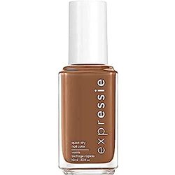 essie Expressie Nail Polish Quick Dry Formula, No Base Coat and Top Coat Needed, Vegan, Angled Brush, Caramel Brown Nail Varnish 70 Cold Brew Crew