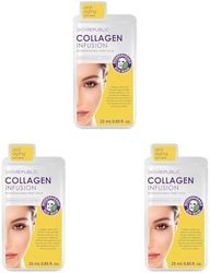 Skin Republic Collagen Infusion Face Mask, For Younger Looking Skin, Helps with Fine Lines and Wrinkles, With Vitamin E, 25ml (Pack of 3)