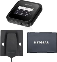 Netgear Nighthawk M6 Pro Router 5G WiFi 6E (MR6450) Download fino a 4Gbps + NETGEAR 6000451 Antenna MIMO + Netgear MHBTRM5 -Batteria agli ioni di litio W-20, capacità 5040 mAh