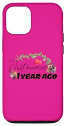 iPhone 14 Pro Just Married 1 Year Ago 1st Wedding Anniversary Case