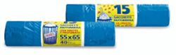 Set 50 petrer avfallspåse azzu 55 x 65 H-D Manigl 15P rulle husdjur rengöring Della hus