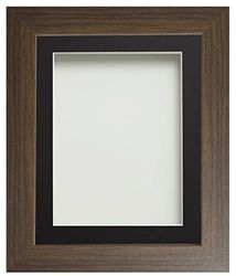 Frame Company Watson Brown Picture Photo Frame fitted with Perspex, 24x20 inch with Black Mount for image size 20x16 inch