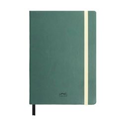 UNIPAPEL Cuadernos de notas tapa dura | Con Goma Vertical de Cierre | Esquinas Redondeadas | Polipiel | Color VERDE OSCURO | Con Hojas Cuadriculadas | Tapa Dura | Tamaño A5 | 80 Hojas