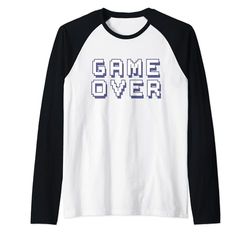 Game Over Console Pc Player Controller Videojuegos Ordenador Camiseta Manga Raglan