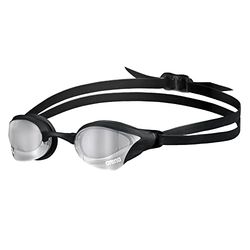 arena Cobra Core Swipe Mirror Lunettes de Natation Unisexe Adulte Race, Lunettes de Natation avec Lentilles Courbes Miroir, Anti-buée, Protection UV, 5 Ponts Nez Interchangeables