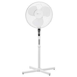 Clatronic Ventilateur sur pied | silencieux | diamètre 40 cm | oscillant/rotatif | hauteur + angle d'inclinaison réglables | grille de protection métallique | 45 watts | VL 3603 S | blanc