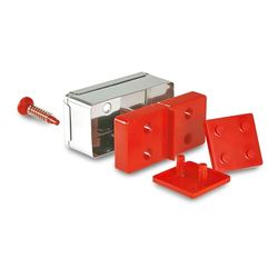 Unbekannt Townsman 966902 taglierina Domino - Impostato, in Acciaio Inox/plastico, Rosso/Argento, 6 x 3 x 2,2 cm