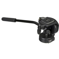 Manfrotto 128RC Micro Fluid - Rótula para tripé (prato de mudança rápida com parafuso de 1/4"), preto