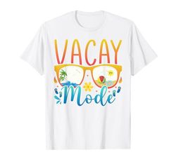 Funny Vacay Mode Vacation Summer Sunglasses Beach Palm Trees T-Shirt